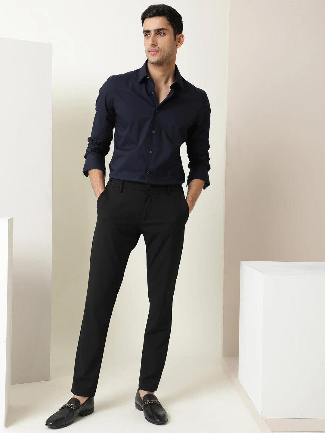 Classic Spread Collar Formal Shirt