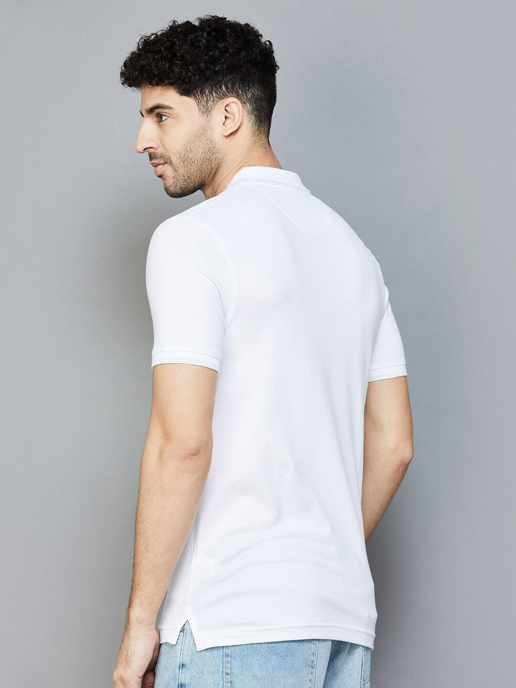 Polo Collar Short Sleeves Cotton T-shirt