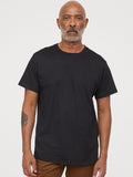 Men Black Solid Cotton Pure Cotton T-shirt Regular Fit