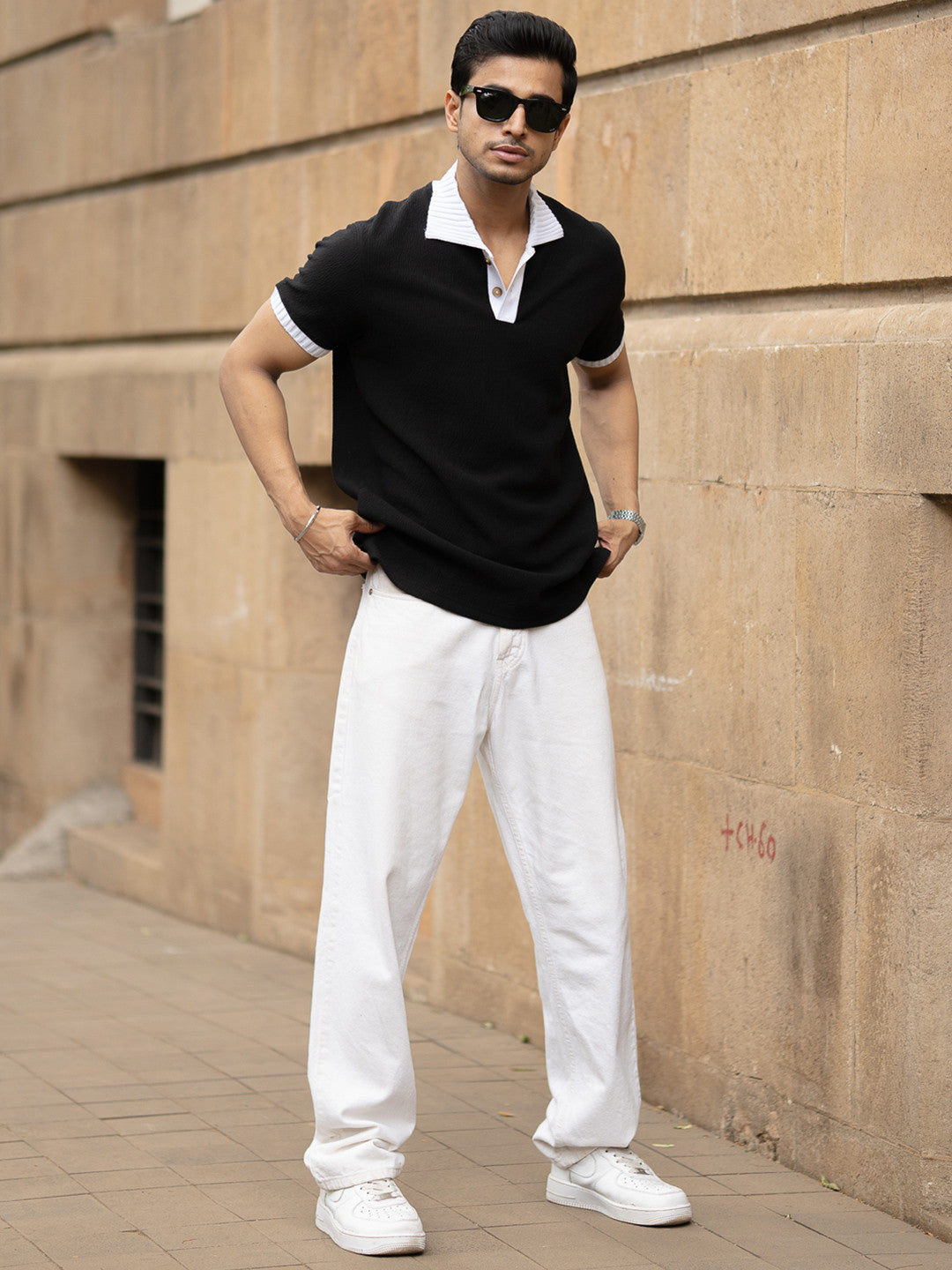 Men Polo Collar T-shirt